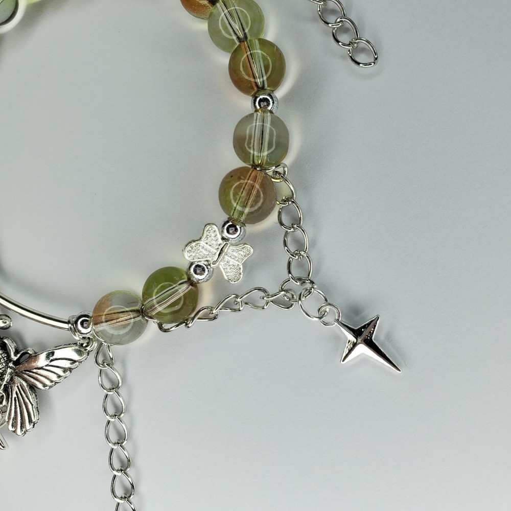 Hand crafted artisan unique gemstone bracelet