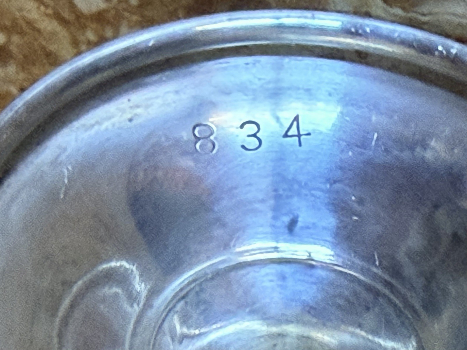 One Antique Sterling Silver Salt Or Pepper Shaker ~ Marked Crown/H/Shield #834