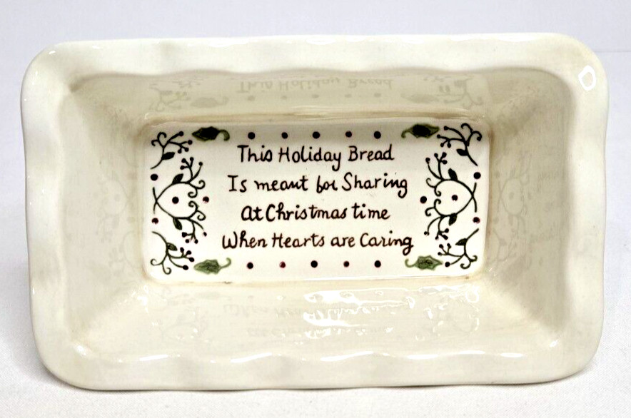Grasslands Road Holiday Christmas Sharing Mini Ruffled Ceramic Bread Loaf Pan