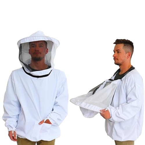 – Pullover Smock Jacket with Glove & Removable Veil, Adult Medium - Jacket