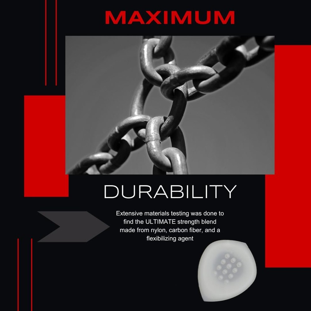 Acoustik Attak XL Guitar Picks - 10 Pack Unique Tone Beveled White