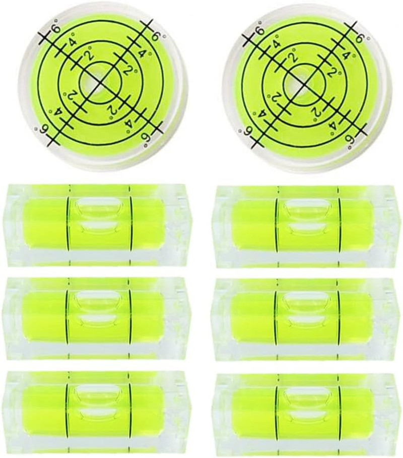 8Pcs Small Bubble Spirit Level Mini Square Levels Measuring Tools for Balancing