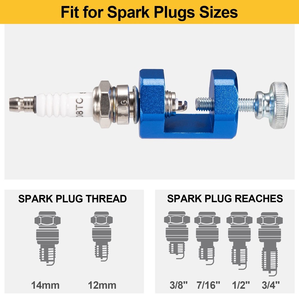 Toolwiz Spark Plug Gap Tool 2pcs, High Precise Gapping Tool Adjustment Kit fo...