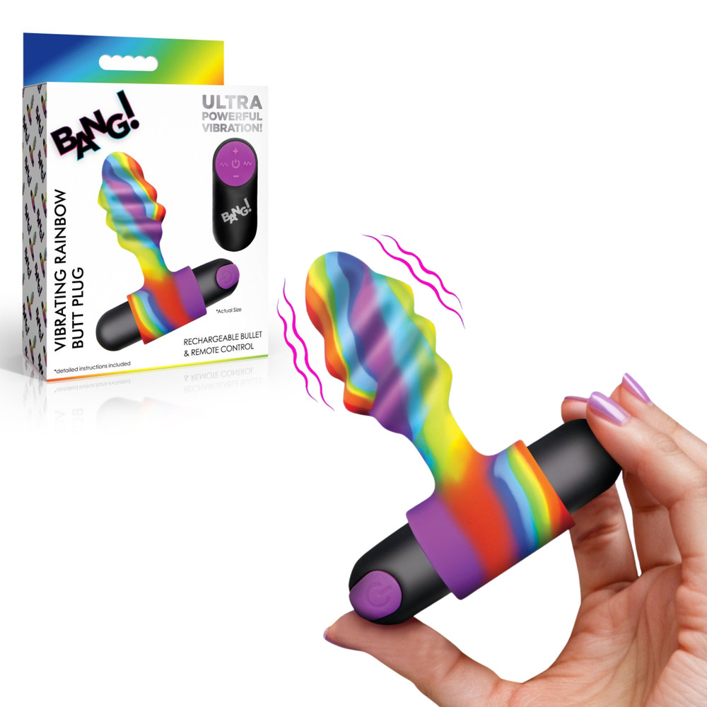 Rechargeable Remote Control Tapered Tip Vibrating Probe Butt Plug Anal Teaser