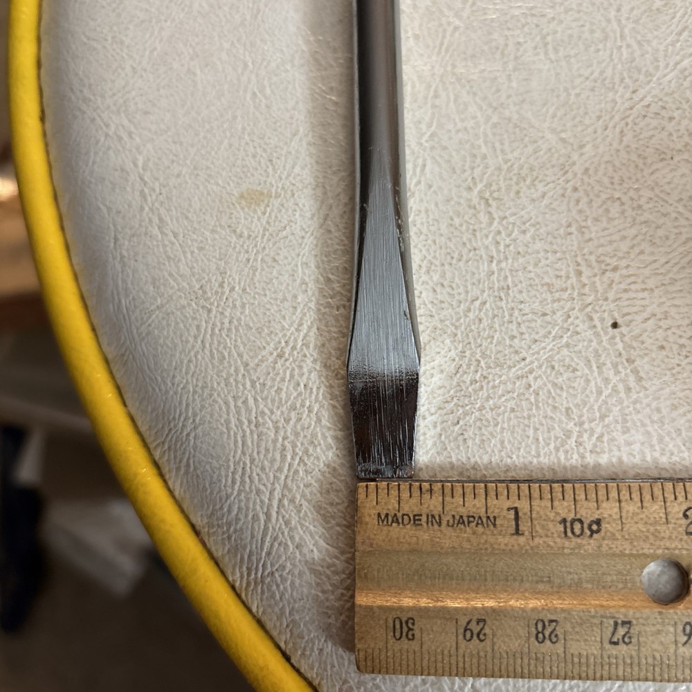 Yellow And Black Handled Flathead Screwdriver 9.5”