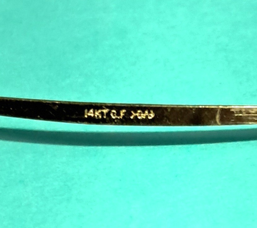 Vintage 14K GF Gold Leaf/Filled Black Hills Gold Adjustable Bracelet Bangle