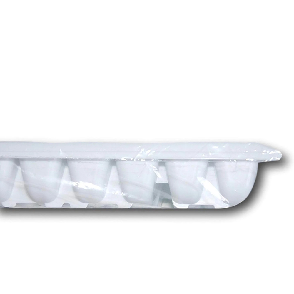 Rubbermaid Plastic Ice Cube Tray, Quick-Release, White Rectangular