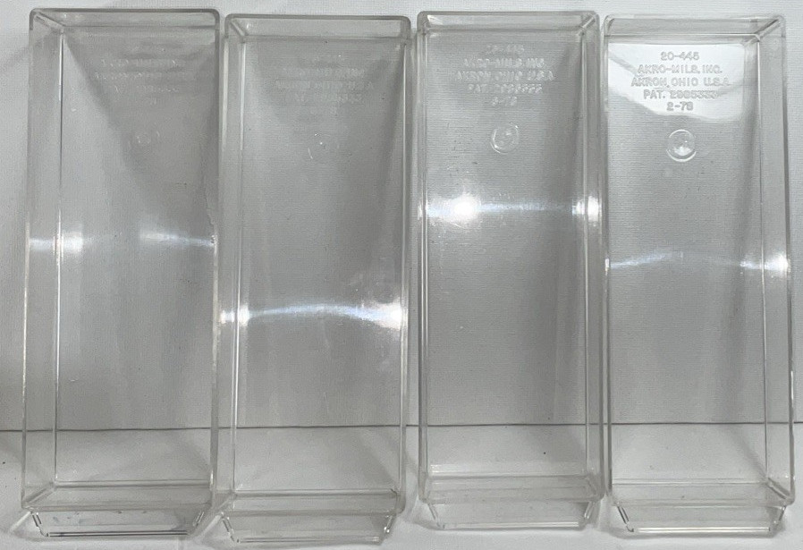 EXCELLENT 4 AKRO-MILS 20-445 Plastic Clear Acrylic Drawers Replacements