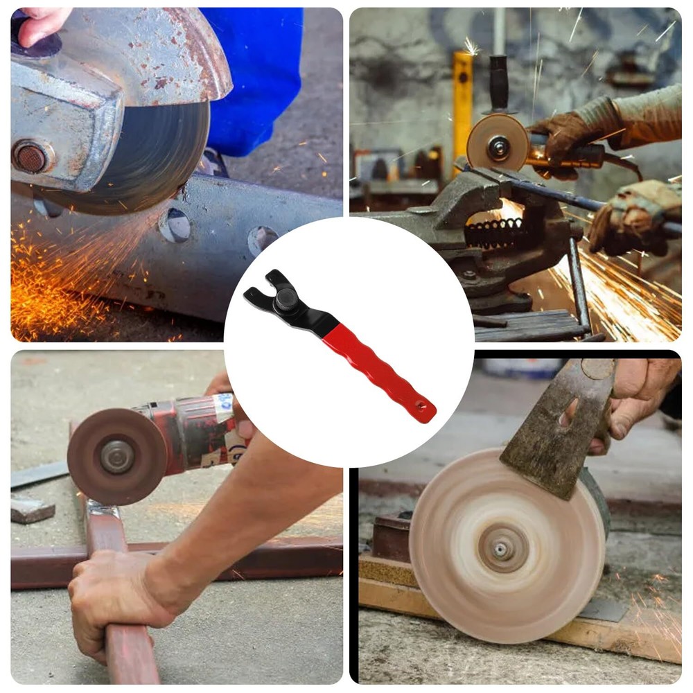 Adjustable Pin Wrench for Angle Grinder Machine,Grinder Spanner ​Wrench (Red)