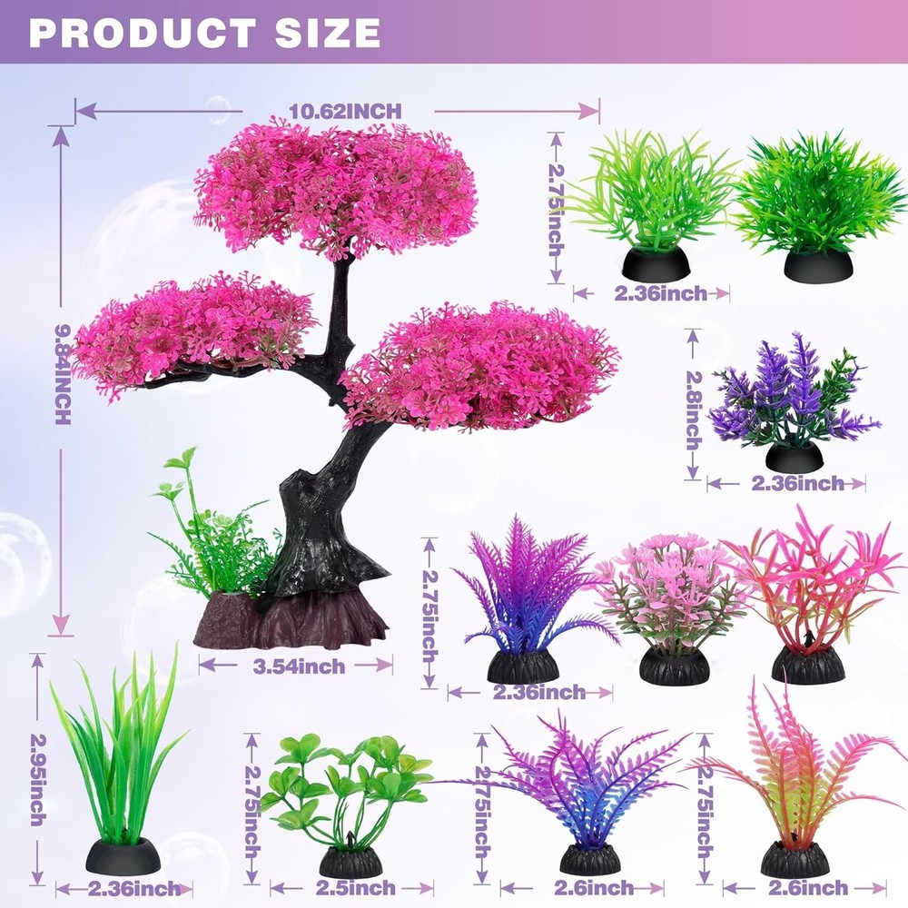Artificial Cherry Blossom Aquarium Decorations - Safe, No Maintenance Required!