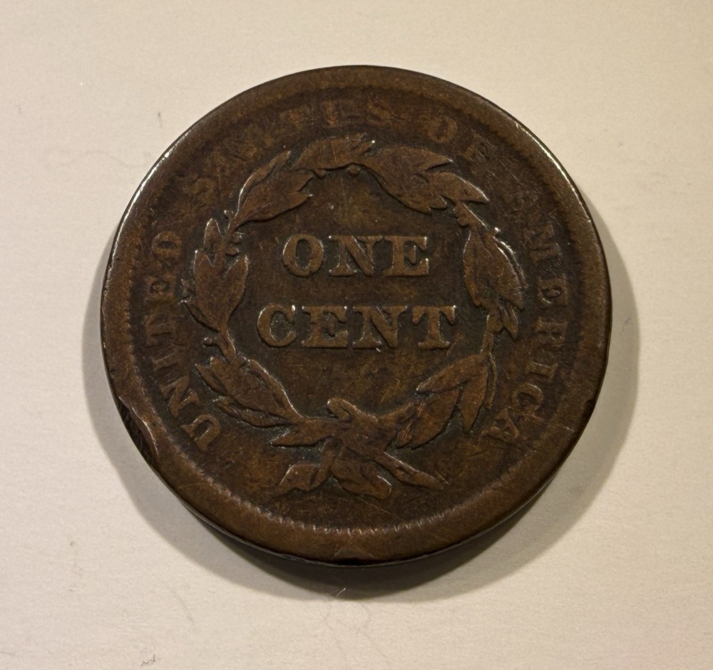 1840 'Small Date' Braided Hair Large Cent