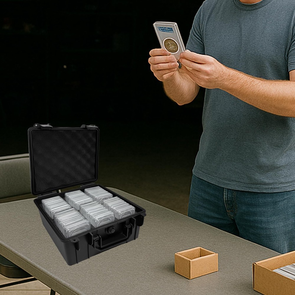 Graded Coin Storage Box, Graded Coin Slab Plastic Case Fits for 48 PCGS or NG...
