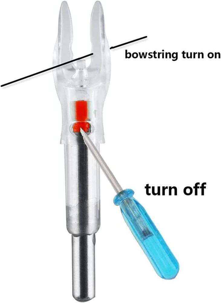 LED Arrow Nocks Lighted 6 PCS Universal with Tool