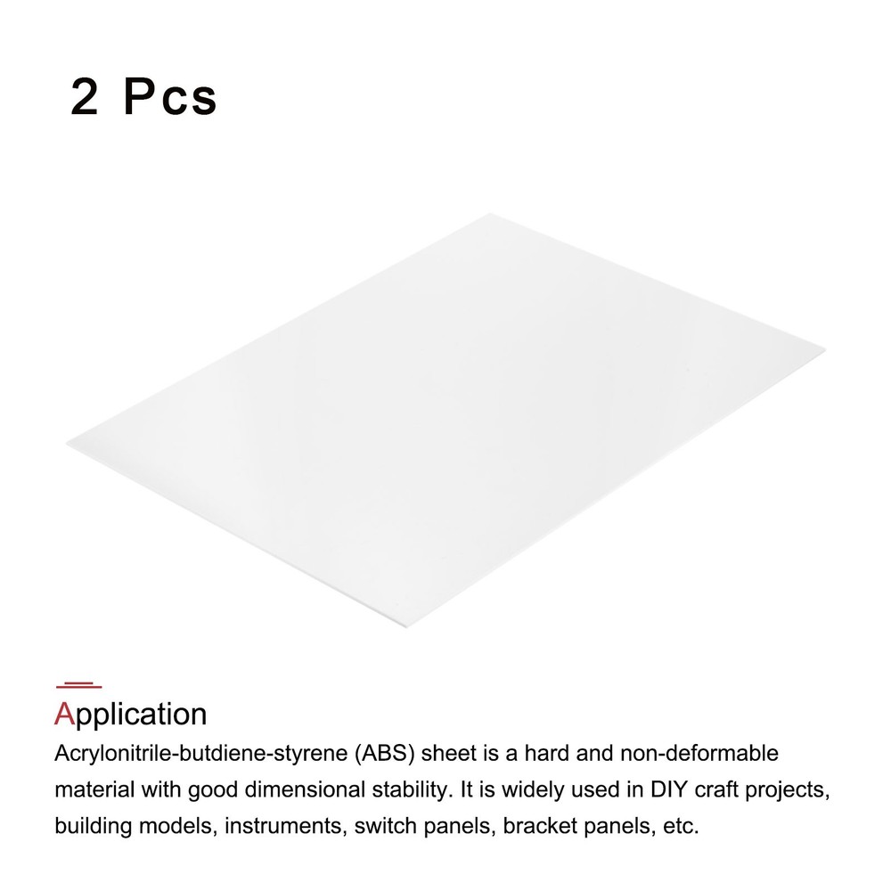 ABS Plastic Sheet 16 " x 12 " x 0.04 " ABS Styrene Sheets White 2 Pcs