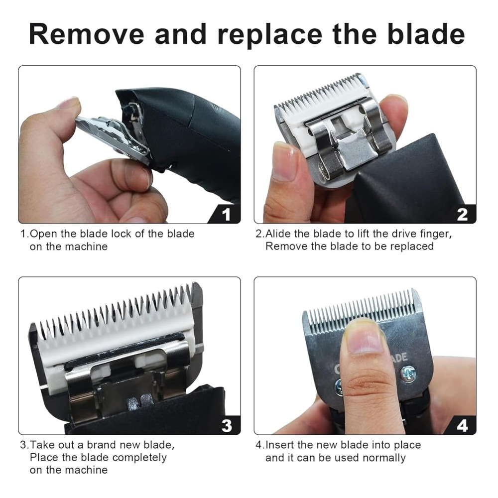 Versatile 5-Pc Ceramic Blade Set - Compatible with Andis and Oster Clippers