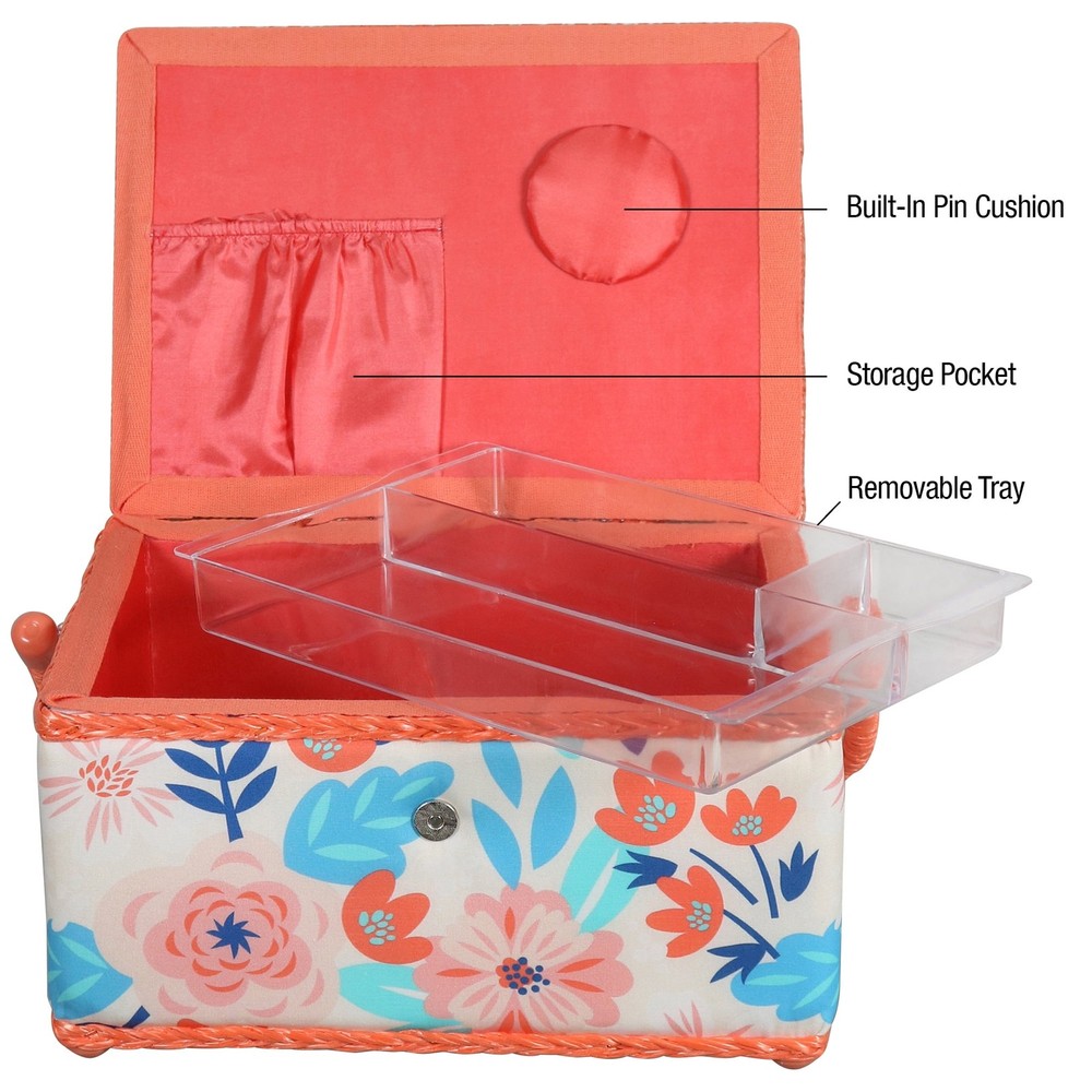 Large Sewing Basket in Sewing Accessories Print Multicolor