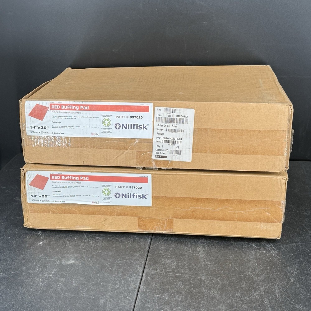 nilfisk 997020 red buffing pad QTY 8