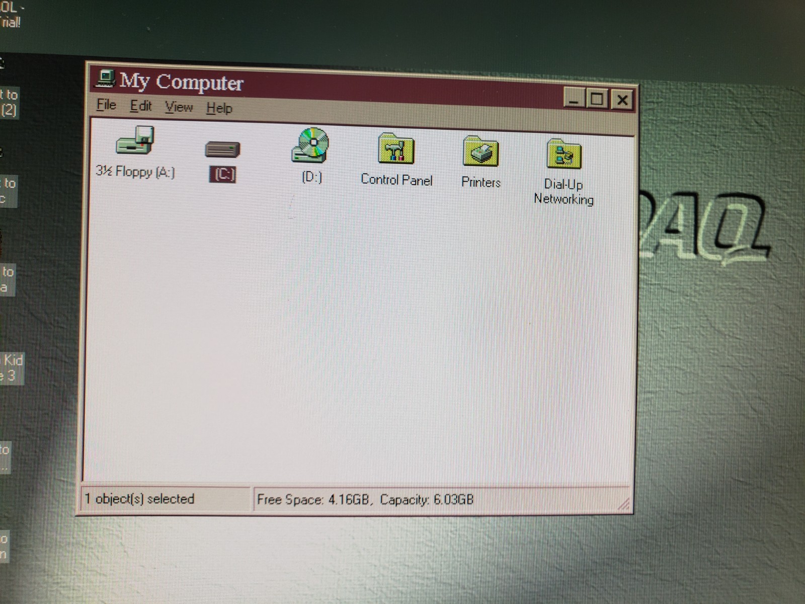 Vintage Compaq Presario 4840 Tower Pentium II 266 MMX 32MB 6.4GB OEM Win95 ISA