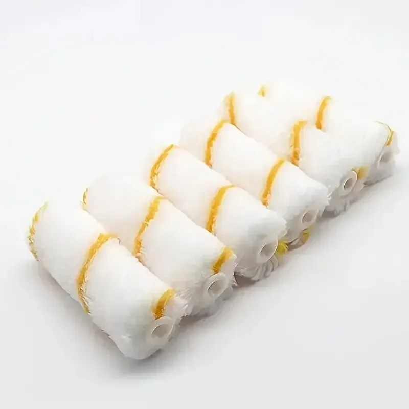 11PCS 4 Inch Paint Roller Set Mini Rollers Covers Tray Brush Wall Decorating Kit