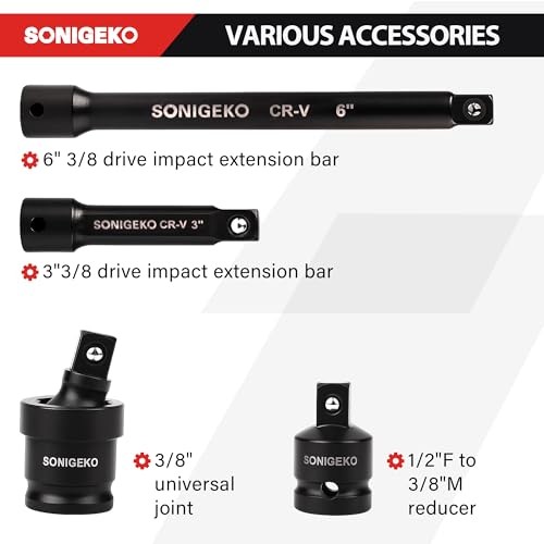 Socket Set 3/8" Drive Impact Socket 3/8" Socket Set, 48pcs Metric and SAE