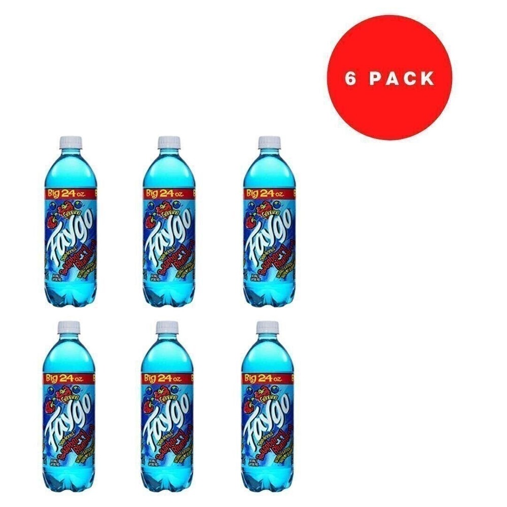 Faygo Soda 24 oz Bottles - Blue Raspberry (6-pack)