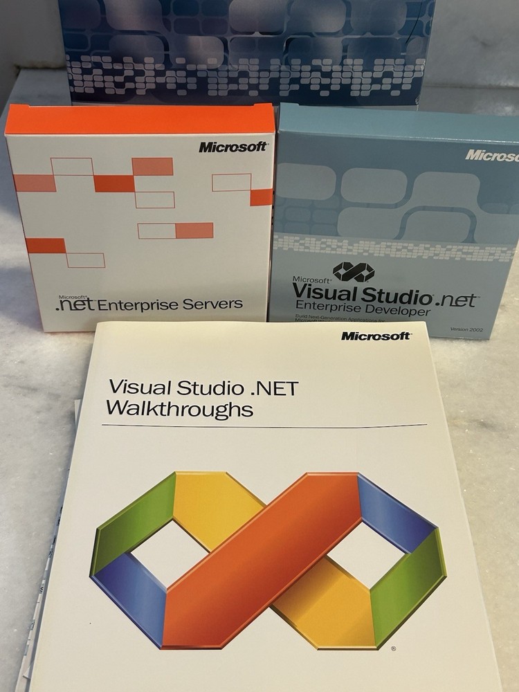 Microsoft Studio.net 2002 Enterprise Developer Full Retail Complete