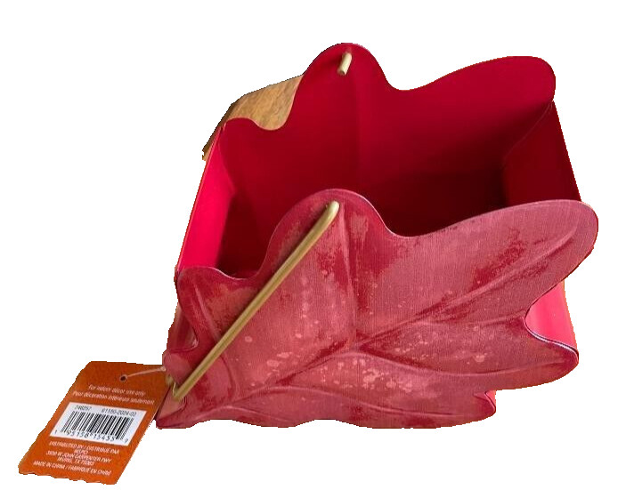 Ashland Dark Orange Metal Fall Leafe Tabletop Decor