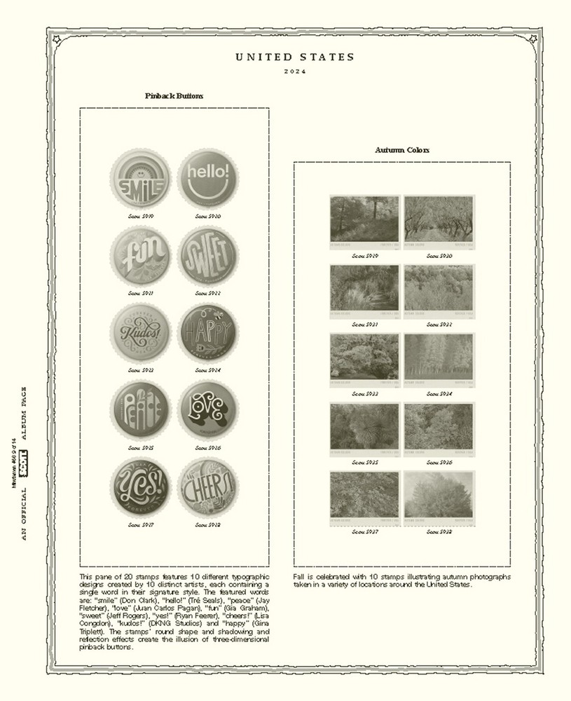 Scott US Minuteman Supplement #56 for Stamp issued in 2024