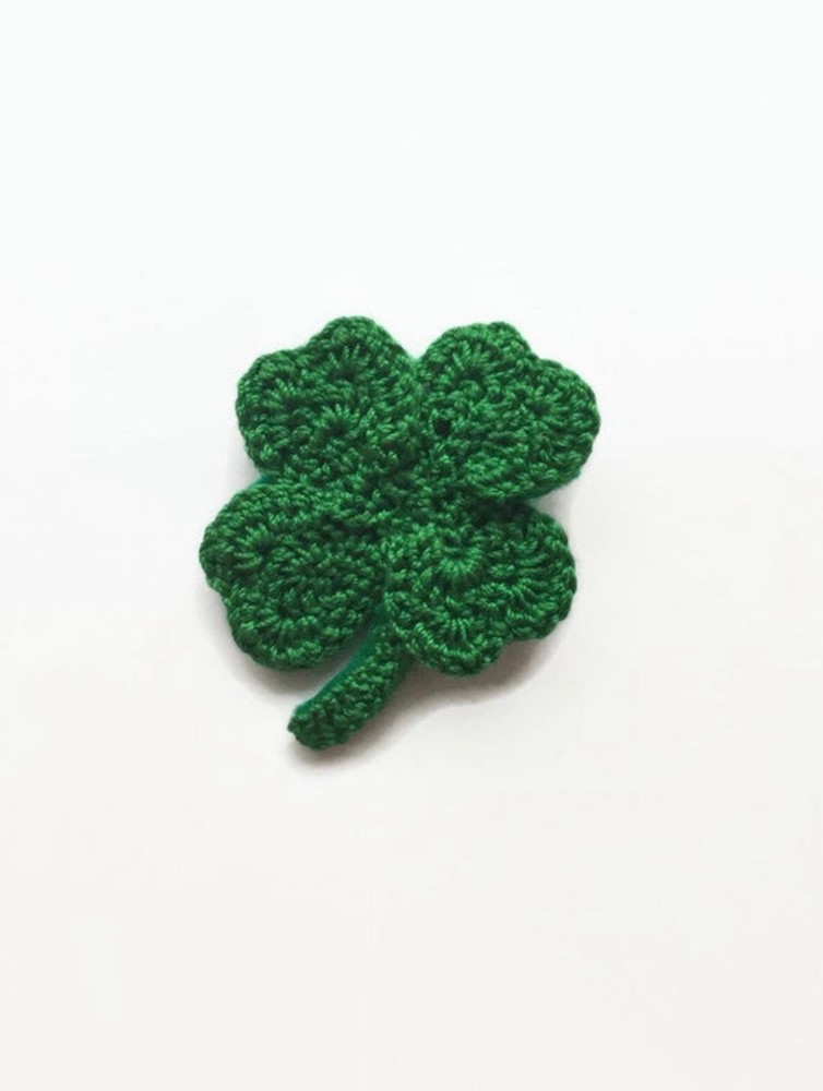 Crochet Shamrock Pin, St. Patrick's Day Pin