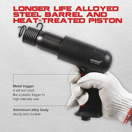 Medium Barrel Air Hammer Kit - Quick Change Retainer, 4 Chisels, 2-5/8" Stroke,