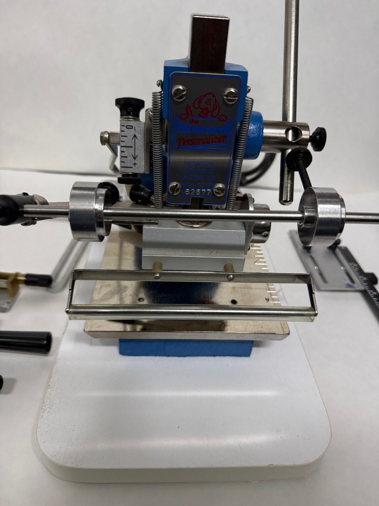 Howard Personalizer Hot Foil Imprinting Machine w/ Attachments/ type holders