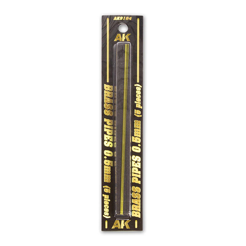 AK Interactive - Brass Pipes 0.5mm, 5 Units AK9104