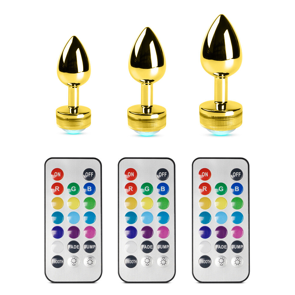L.E.D Light Up Butt Plug with 20 Key Remote Control Anal Booty Night Light Show