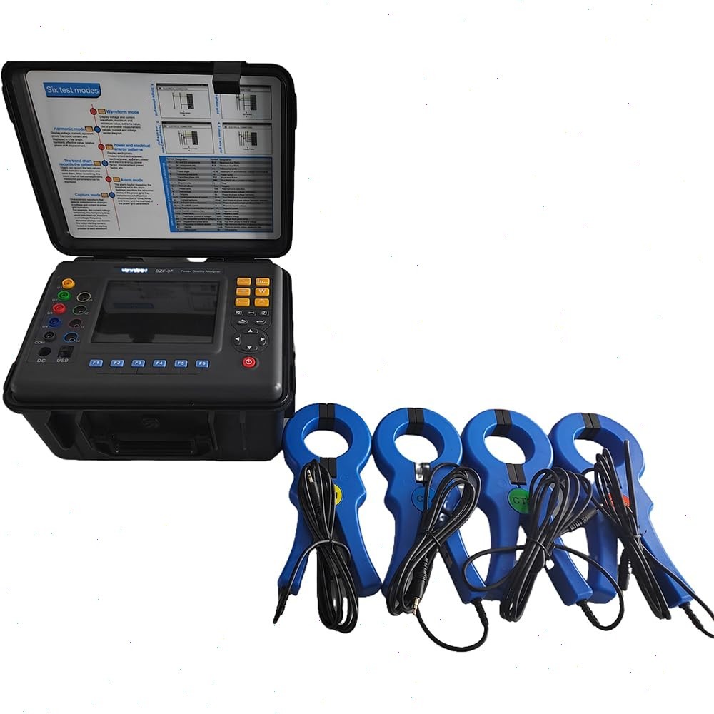 Three Phase Power Quality Analyzer DZF-3F With 4PCS Clamp Current 1.0A~1000A