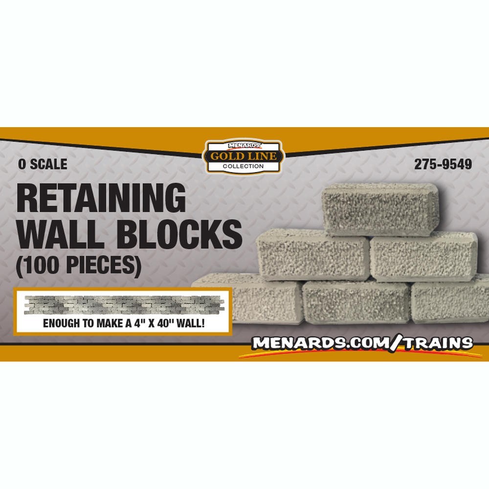 O Scale Retaining Wall Blocks - 100 PACK - Gypsum Construction
