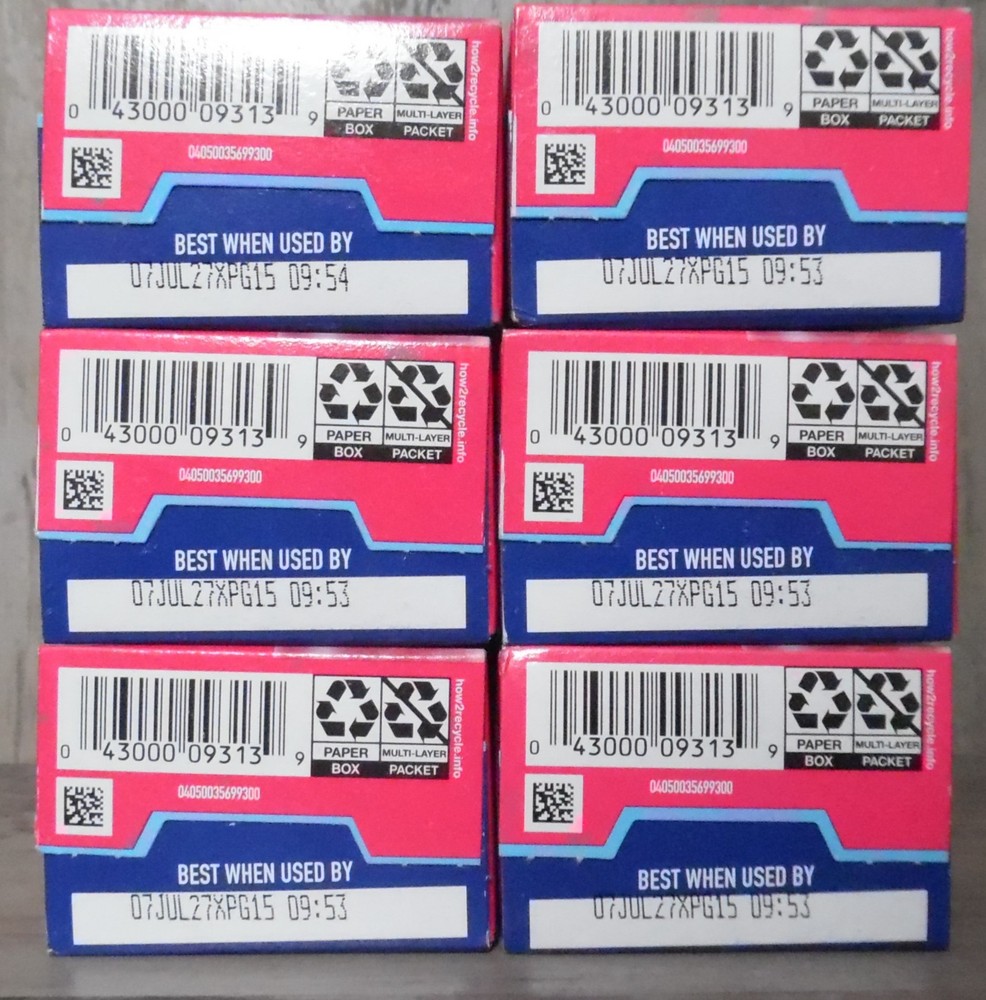 6 Crystal Light Raspberry Lemonade Drink Mix Energy Boost 10 Packets Each