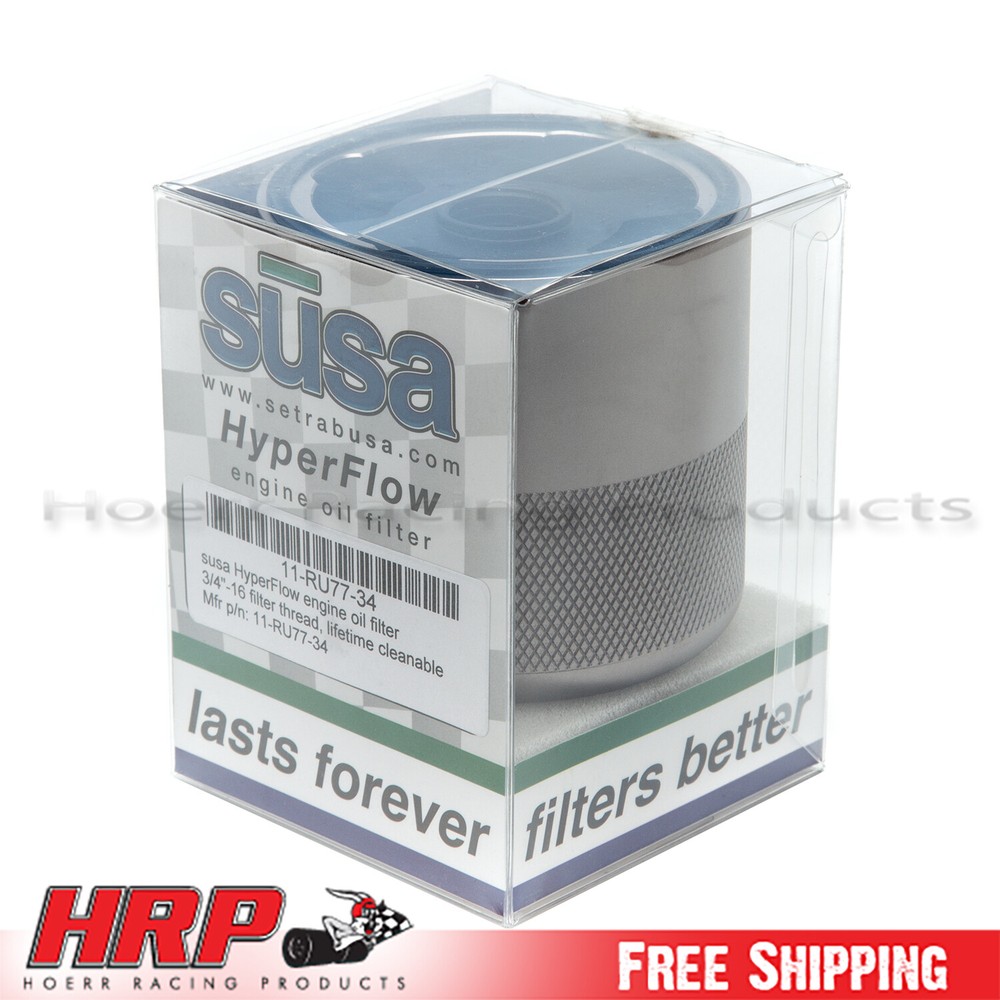 Setrab 11-RU77-34 SUSA HyperFlow High Performance Engine Oil Filter, Black