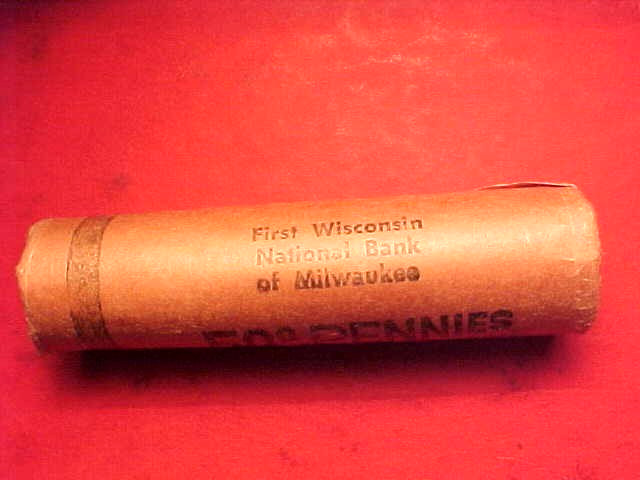 1943-D OBW ORIGINAL BANK WRAPPED ROLL BU UNCIRCULATED LINCOLN WHEAT CENT PENNIES