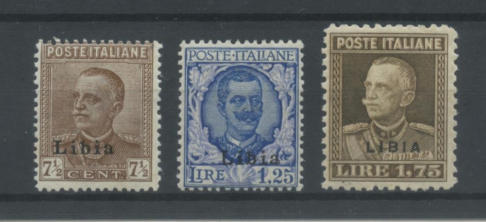 LIBYAN COLONIES 1928 SOVR. 3V. ** CENTERED