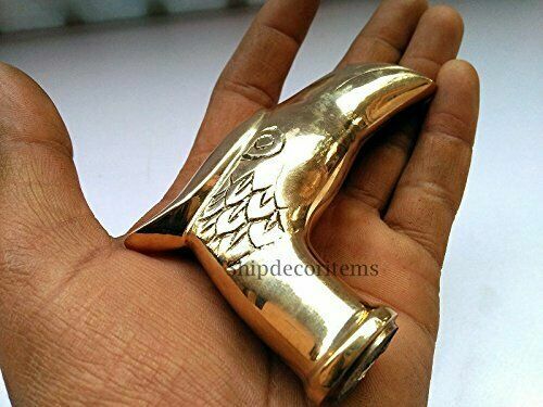 Vintage Solid Brass eagle Head Cane Handle for Walking Stick handmade design