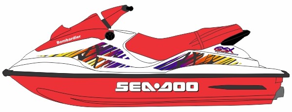 SEADOO GSX 1997 Graphics / Decal / Sticker Kit