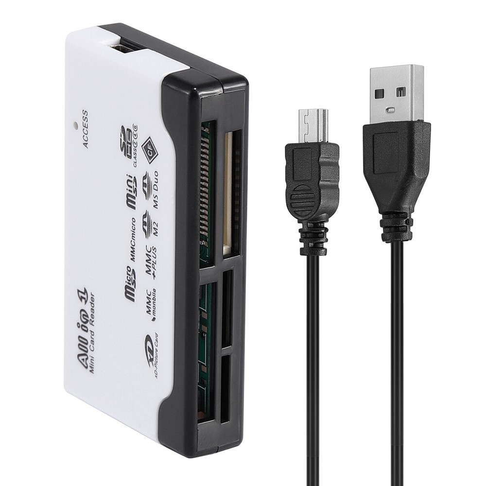 6 in 1 Memory Card Reader USB2.0 Hub Adapter for CF/TF/SD/Micro SD/XD/M2/MS Card