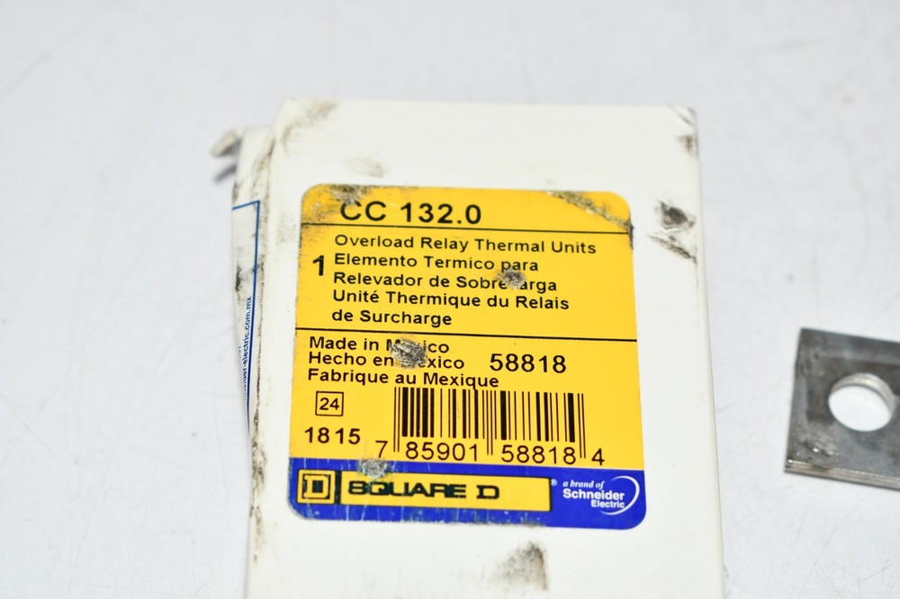 NEW Square D CC132-0 77.4 Amp Overload Relay Thermal Unit