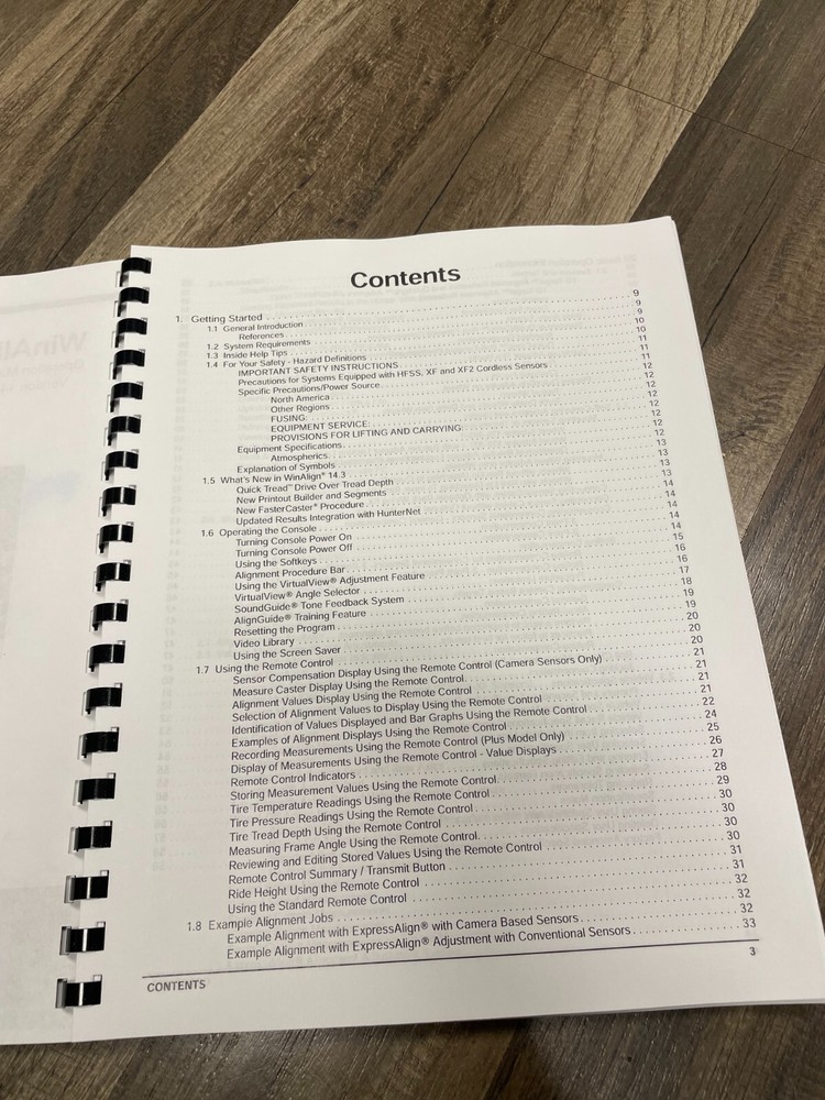 Hunter Engineering WinAlign Alignment Software Version 14.3 Manual