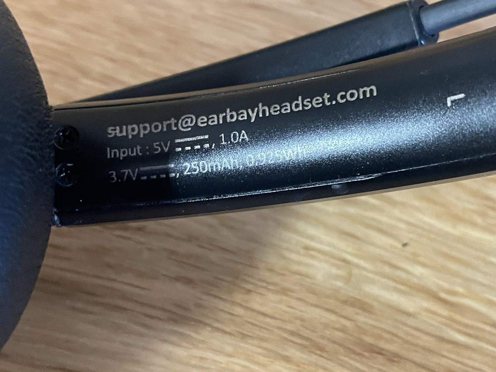 Earbay Wireless Headset With Microphone Black BT786C-D