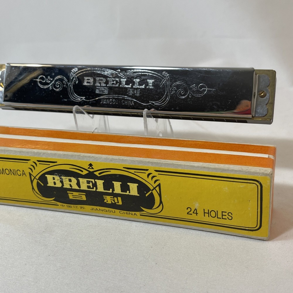 BRELLI 24 Hole HARMONICA C82 With Box Vintage