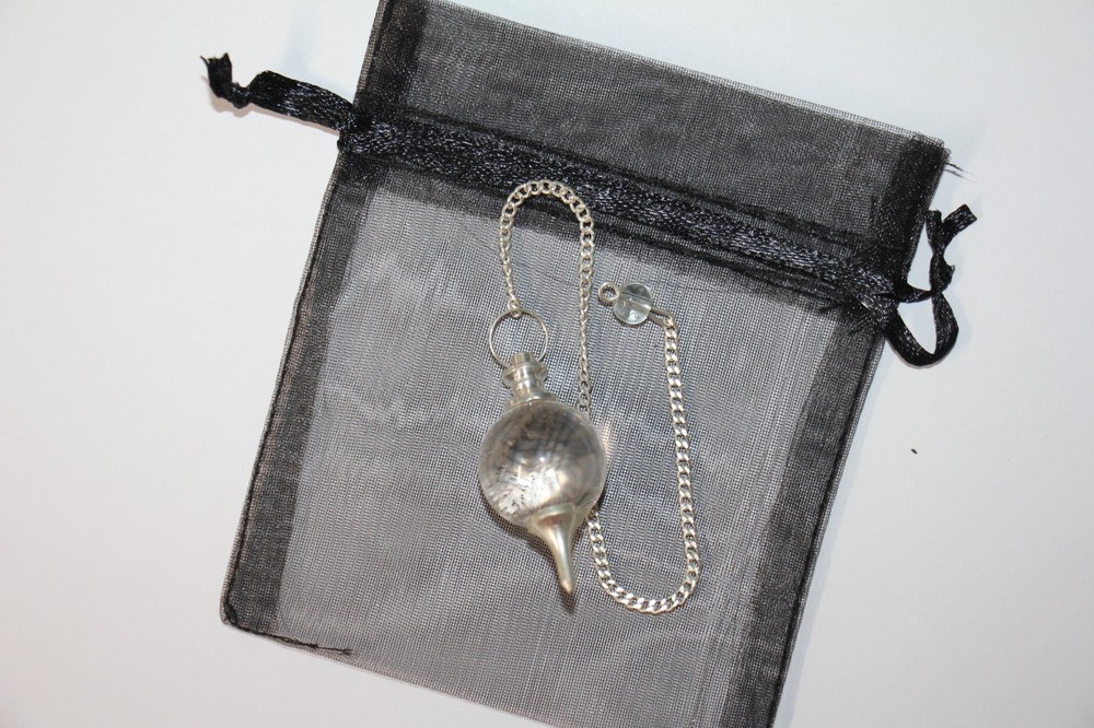 Clear White Quartz Sephoroton Ball Sphere Crystal Dowsing Pendulum Divination