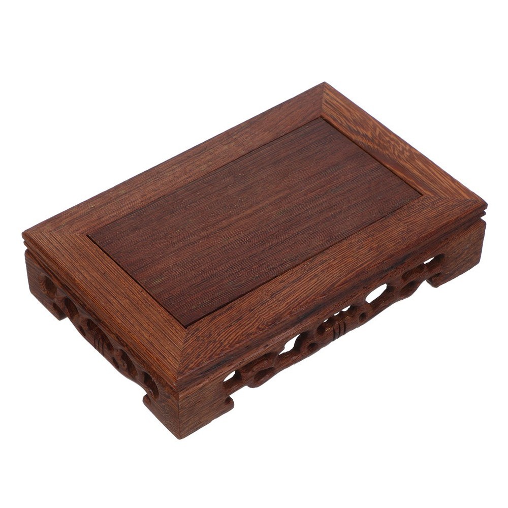Wood Display Stand Pedestal Rectangular Base for Home Craft Decoration