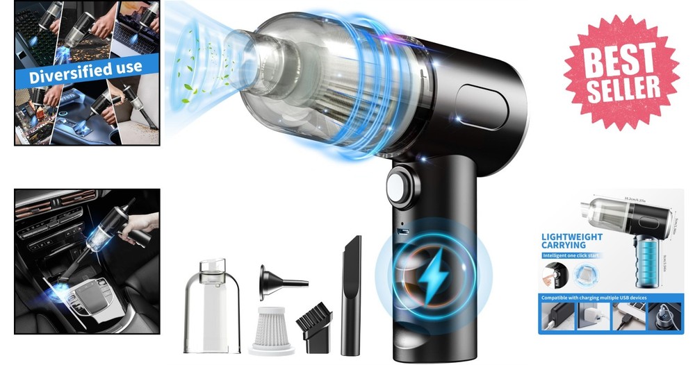 Handheld Air Duster & Vacuum Cleaner - Environmentally Safe & Portable Solution