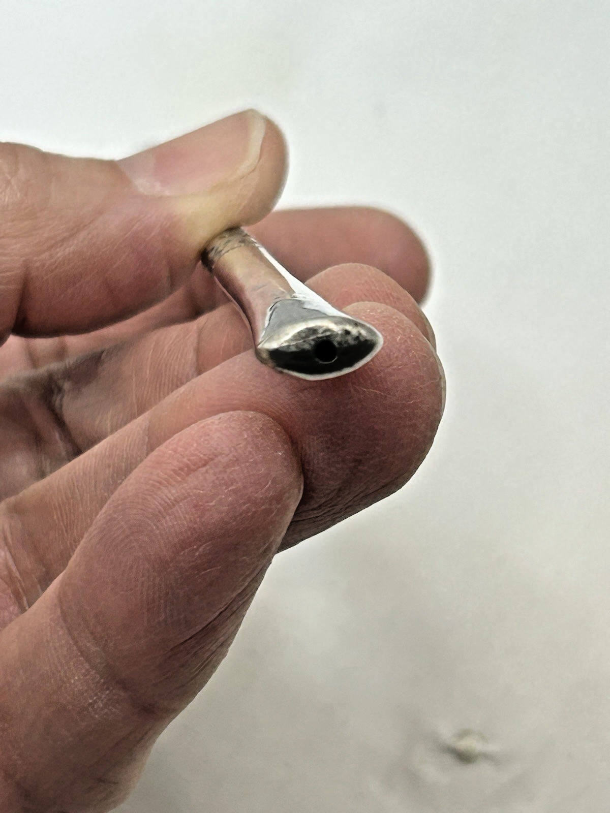 Unsigned 950 Silver Hand Etched Engraving Cigarette Holder 4-7/8" Vintage 9.8 gr